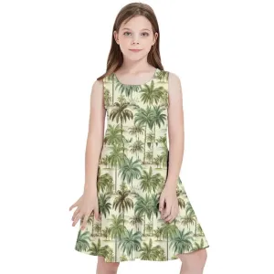 Palm Haven Kids' Skater Dress